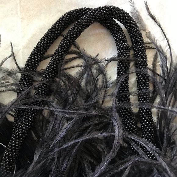 NWT Ostrich Plume and Sequin Dress Handbag/Purse - Picture 3 of 8